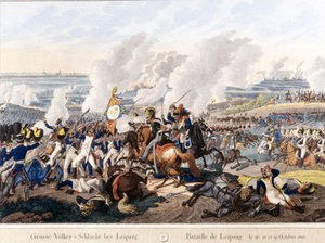 Schlacht von Leipzig (Völkerschlacht), 16.-19. Oktober von Unknown artist