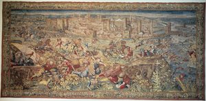 Schlacht von Pavia. Wandteppich. 17. Jahrhundert. Museum von Capodimonte, Neapel von Unknown artist