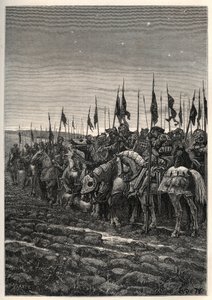 Vor der Schlacht von Azincourt - Hundertjähriger Krieg: Schlacht von Azincourt (Pas-de-Calais) 25. Oktober von Unknown artist