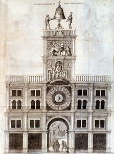 Glockenturm der San Marco Kirche in Venedig. Seite aus De campanis von Rocca von Unknown artist