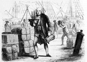 Bernard de JUSSIEU (1699-1777), französischer Botaniker und Naturforscher, berichtet über Zedern aus dem LIBANON. Gravur 1856