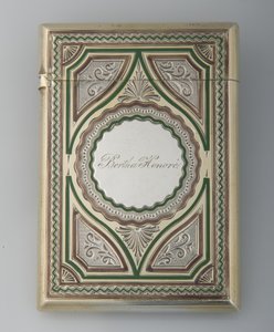 Bertha Palmers Kartenetui, ca.1865, Sterlingsilber, Emaille, Hersteller unbekannt von Unknown artist