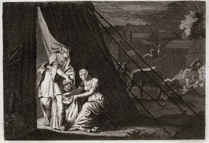 Royaumont-Bibel, Altes Testament: Tod von Holofernes. Judith schneidet Holofernes
