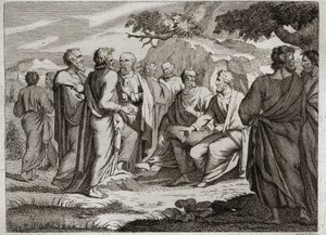 Bibel von Royaumont, Altes Testament: Die zwölf kleinen Propheten. Die anderen zwölf Propheten, die gewöhnlich die kleinen Propheten genannt werden, weil sie wenig Schrift hinterlassen haben. Illustration von 1811. von Unknown artist