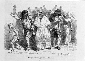 Bischof von Nantes, Gefangener des Aufstands - Gravur von Unknown artist