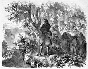 Kamisarden in den Cevennen. Gravur aus dem 19. Jahrhundert
