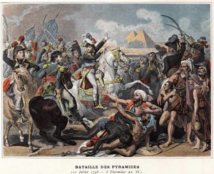 Kampagne (Expedition) von Ägypten (1798-1801): Schlacht bei den Pyramiden, 21. Juli von Unknown artist