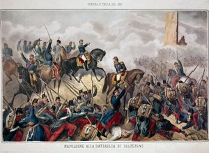 Italienfeldzug: Schlacht von Solferino, 24. Juni von Unknown artist