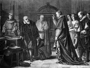 Gefangenschaft von Galileo Galilei genannt Galileo (1564 - 1642) im Palast des Erzbischofs von Siena von Unknown artist