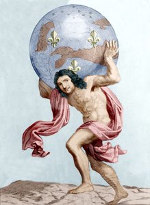 Karikatur von Colbert als Atlas von Unknown artist