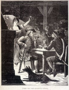 Cartridge in einer Taverne. von Unknown artist