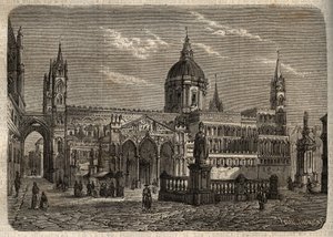 Kathedrale von Palermo - Duomo di Palermo - Gravur in 