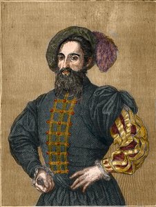 Cesare Borgia (1475-1507) Herzog von Valencia. (Gravur) (19. Jahrhundert)