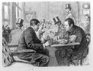 Schachspieler in der Stadt London im Jahr 1890 von Unknown artist