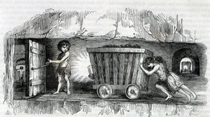 Kinderarbeit in den Kohleminen in England von Unknown artist