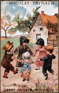 Kinderspiel, Werbung für Schokolade Payraud, ca. 1895 von Unknown artist