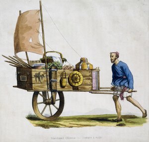 Chinesischer Händler und sein Segelwagen von Unknown artist