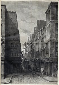Cholera-Epidemie in Paris - Cholera-Epidemie in Paris - Rue Sainte Marguerite - Gravur in „Le journal illustré“ von 1884 von Unknown artist
