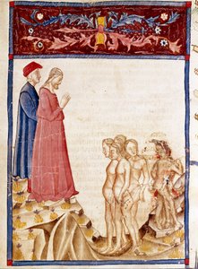 Kreis der Verräter: Dante und Virgil treffen die Seelen der Verräter von Wohltätern