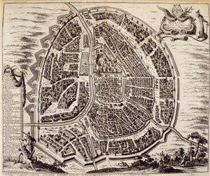 Stadtplan von Moskau im 17. Jahrhundert. von Unknown artist