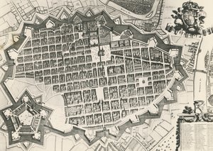 Stadtplan von Turin mit Zitadelle