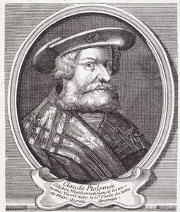 Claudius Ptolemäus (ca. 90 - ca. 168), griechischer Astronom, Mathematiker und Geograph. Gravur des 19. Jahrhunderts. von Unknown artist
