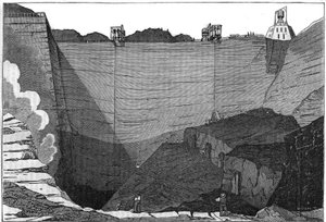 Kohleindustrie: Ansicht der Kohleminen in Comentry im Allier. In „Der malerische Laden“ 1835 von Unknown artist