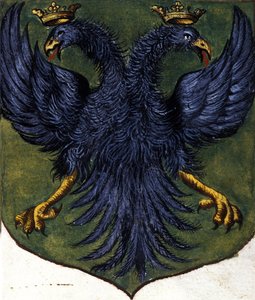 Wappen von Russland schmückt den Adler mit zwei Köpfen von Unknown artist
