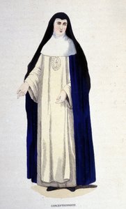 Konzeptionist, Gravur aus einem Album über religiöse Orden, Paris