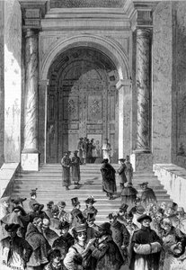 Konklave, in dem Papst Leo XIII. 1878 gewählt wurde. von Unknown artist