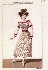 Kostüm der Tänzerin Maria Taglioni (1804-1884) im Ballett „Dornröschen“ von Piotr Iljitsch Tschaikowski von Unknown artist
