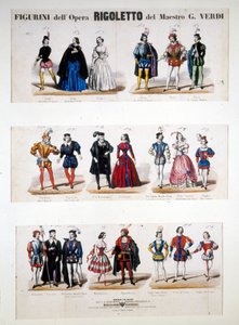 Kostüme „Rigoletto“ von Giuseppe Verdi, basierend auf dem Roman „Der König amüsiert sich“ von Victor Hugo von Unknown artist