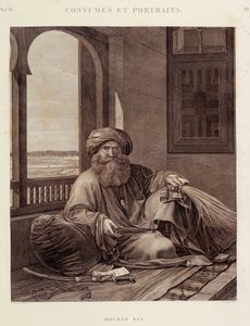 Kostüme und Porträts: Mourad Bey (1750-1801) Mamlukenführer in „Beschreibung von Ägypten“, Kaiserliche Ausgaben von Unknown artist