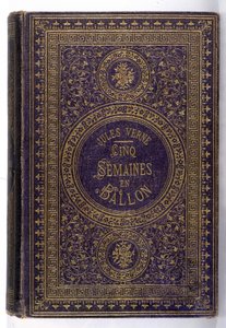 Titelblatt des Buches „Fünf Wochen im Ballon“, Roman von Jules Verne von Unknown artist