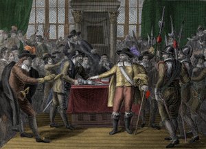 Cromwell löst das Lange Parlament auf - Das Rumpfparlament - Oliver Cromwell (1599-1658) löst das britische Parlament auf