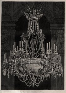 Kristallleuchter aus der Baccarat-Fabrik - Gravur in 