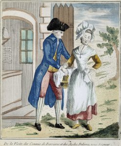 Zoll: Barriere-Steuer - Karikatur um 1800