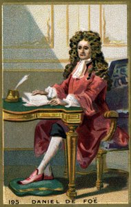 Daniel Defoe (1660 - 1731) englischer Schriftsteller und Pamphletist. Chromolithographie des 19. Jahrhunderts