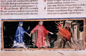 Dante und Virgil erreichen die Tore der Hölle (Gesang 3 der Hölle, in der Göttlichen Komödie)