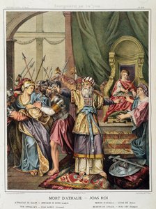 Tod der Athalie - Joas (Joasch) König - in „Heilige Geschichte“, ed. Hachette