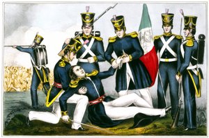 Tod von Colonel Clay, Schlacht von Buena Vista im Jahr 1847, Mexikanischer Krieg von Unknown artist