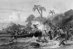Tod von De Langle auf den Îles des Mariners von Unknown artist