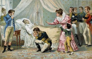 Tod von Napoleon I. (1769-1821) auf St. Helena am 5. Mai 1821.