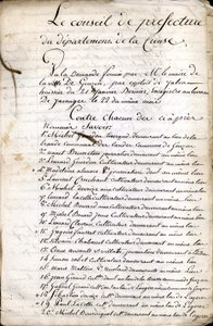Beratung des Präfekturrats von Guéret (Creuse) vom 23. April 1823 von Unknown artist