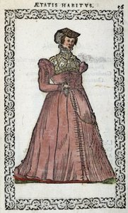 Französische Dame - in „Habits et effigies“ von Jean Sulperius von Unknown artist