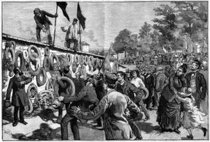 Demonstration der Anarchisten am Père Lachaise vor dem Grab der Föderierten am 27. Mai 1888 von Unknown artist