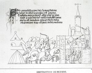 Zerstörung von Béziers von Unknown artist