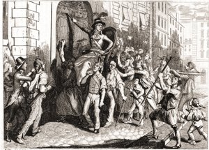 Zerstörung der Gebäude von Lyon während der Französischen Revolution von Unknown artist
