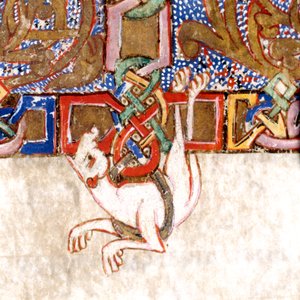 Detail des beleuchteten Kreuzes: f.108v des Breviers-Missale von Unknown