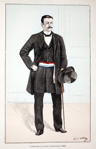 Divisionspolizeikommissar (1896). Farbradierung zur Illustration des Buches 